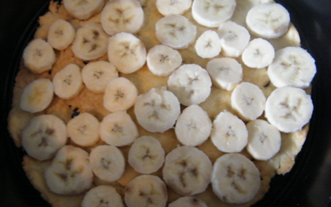 Romige bananentaart