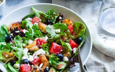 Recept: BBQ-salade met watermeloen en fetakaas